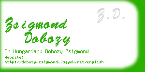 zsigmond dobozy business card